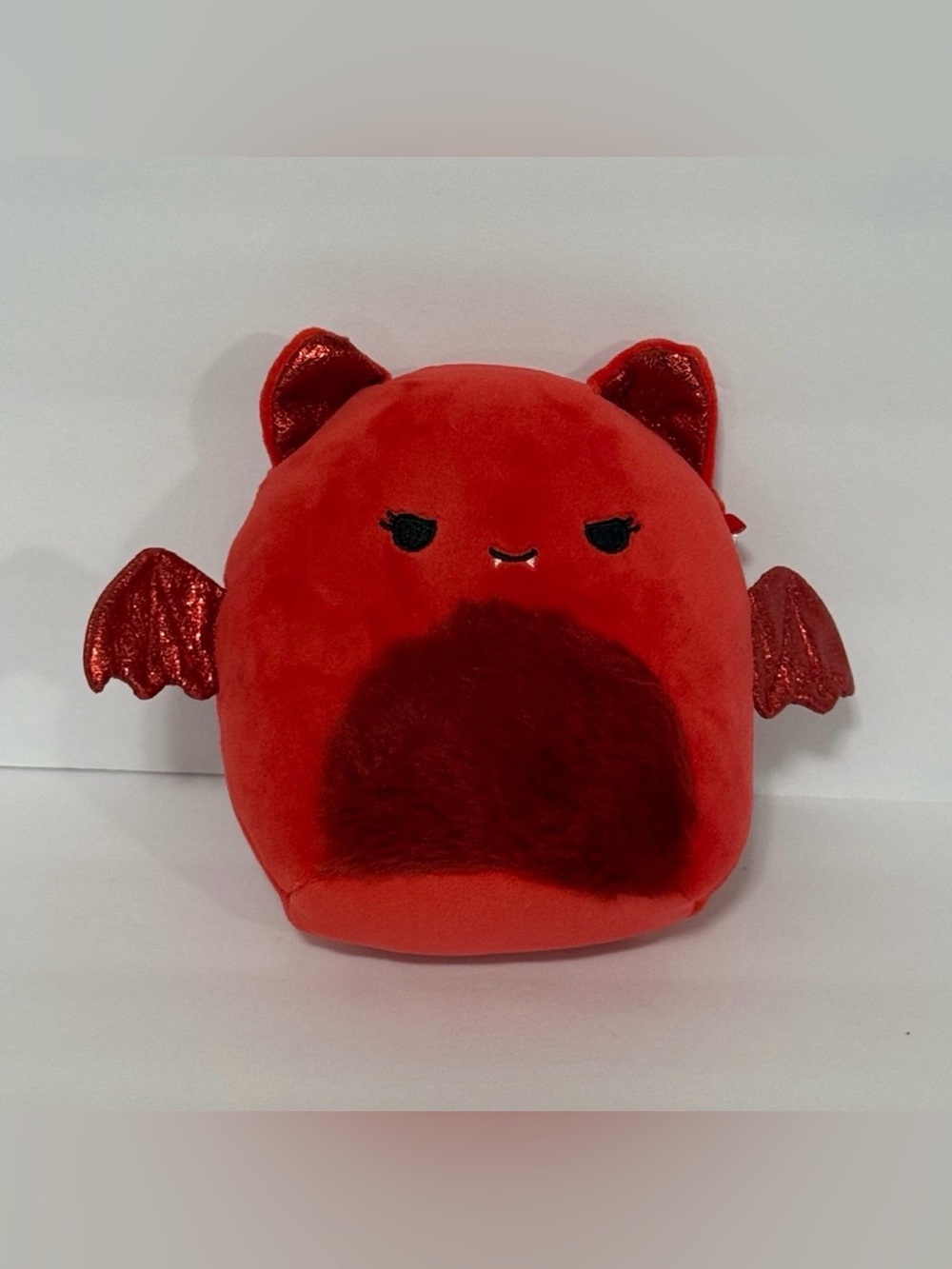 Squishmallow 5 Inch Valentine Red Bat Fuzzy Belly NWT